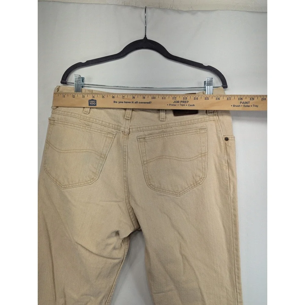 Lee Regular Fit Mens Jeans‎ 36x29 Tan Khaki Denim Straight Leg 100% Cotton